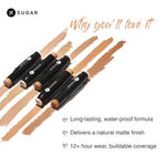 Buy SUGAR Cosmetics Ace Of Face Foundation Stick with In-Built Brush | Lasts 24hrs | Full Coverage Foundation for Women | 12 gm - 15 Cappuccino - Purplle