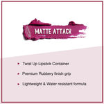 Buy SUGAR Cosmetics - Matte Attack - Transferproof Lipstick - 01 Bold Play (Cardinal Pink) - 2 gms - Transferproof Lipstick Matte Finish, Lasts Up to 8 hours - Purplle