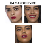 Buy SUGAR Cosmetics - Matte Attack - Transferproof Lipstick - 04 Maroon Vibe (Dark Red) - 2 gms - Transferproof Lipstick Matte Finish, Lasts Up to 8 hours - Purplle