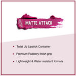 Buy SUGAR Cosmetics - Matte Attack - Transferproof Lipstick - 17 Grateful Red (Bluish Red) - 2 gms - Transferproof Lipstick Matte Finish, Lasts Up to 8 hours - Purplle