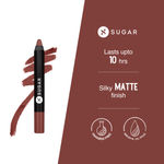 Buy SUGAR Cosmetics - Matte As Hell - Crayon Lipstick -20 Buffy Summers (Mid-tone Warm Nude) - 2.8 gms - Bold and Silky Matte Finish Lipstick, Lightweight, Lasts Up to 12 hours - Purplle