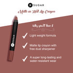 Buy SUGAR Cosmetics - Matte As Hell - Crayon Lipstick -20 Buffy Summers (Mid-tone Warm Nude) - 2.8 gms - Bold and Silky Matte Finish Lipstick, Lightweight, Lasts Up to 12 hours - Purplle