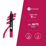 Buy SUGAR Cosmetics - Matte As Hell - Crayon Lipstick -30 Lillian Rose (Magenta/Bright Fuchsia) - 2.8 gms - Bold and Silky Matte Finish Lipstick, Lightweight, Lasts Up to 12 hours - Purplle