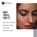 Buy SUGAR Cosmetics Stroke Of Genius Heavy-Duty Kohl with Sharpner | Long Lasting, Smudge Proof & Waterproof Kajal Pencil | Matte Finish | 1.2 gm - 01 Back To Black (Black) - Purplle