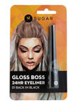 Buy SUGAR Cosmetics Gloss Boss 24Hr Glossy Eyeliner Gel With Brush | Smudeproof & Waterproof - 01 Back In Black (Black Eyeliner) | 3Ml - Purplle