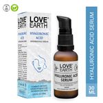 Buy Love Earth Hyaluronic Acid Serum With Organic Aloe Vera & Essential Oils For Moisturised, Nourished & Hydrated Skin 30 ML - Purplle