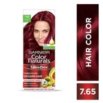 Buy Garnier, Hair Colouring Creme, Long-lasting Colour, Smoothness & Shine, Color Naturals, Shade: 7.65 Raspberry Red, 55 ml + 50 gm - Purplle