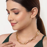Buy Ferosh Chunky Gold Chain Necklace - Purplle