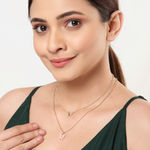 Buy Ferosh Haiba Pink Butterfly Layered Necklace - Purplle