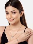 Buy Ferosh Round Blue Crystal Studded Evil Eye Jewel Set - Purplle