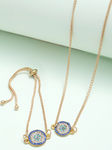 Buy Ferosh Round Blue Crystal Studded Evil Eye Jewel Set - Purplle