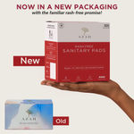 Buy Azah Rash-free Organic Sanitary Pads (Box of 15 Pads : 10 Regular + 5 XL - With disposal bags) - Purplle