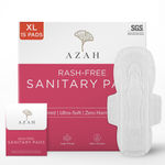 Buy Azah Rash-Free Organic Sanitary Pads (Box of 15 Pads : All XL - with Disposable bags) - Purplle
