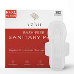 Buy Azah Rash-Free Organic Sanitary Pads (Box of 40 Pads without Disposable bags ) - Purplle