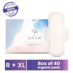 Buy Azah Rash-Free Organic Sanitary Pads (Box of 40 Pads without Disposable bags ) - Purplle