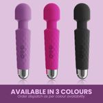 Buy Azah Personal Body Massager for Women | Chargeable Vibrator Massage Machine | Massager for Relaxation & Pain Relief | Hand Massager for Females | Waterproof | Easy to Clean | Portable | Flexible Head - Purplle