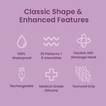Buy Azah Personal Body Massager for Women | Chargeable Vibrator Massage Machine | Massager for Relaxation & Pain Relief | Hand Massager for Females | Waterproof | Easy to Clean | Portable | Flexible Head - Purplle