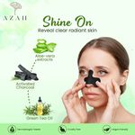 Buy Azah Ultra Deep Cleansing Nose Strips for Blackhead Removal | With Aloe Vera & Activated Charcoal | Unclog Pores, Removes Whiteheads, Excess Oil & Dirt| | Extended Design | Pack of 10 - Purplle