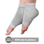 Buy Azah Moisturising Gel Socks for Women & Men | Silicone Pad Socks for Heel Repair | Get Smooth & Soft Heels | Heel Pad for Pain Relief & Cushion Support | Grey - Purplle