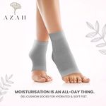 Buy Azah Moisturising Gel Socks for Women & Men | Silicone Pad Socks for Heel Repair | Get Smooth & Soft Heels | Heel Pad for Pain Relief & Cushion Support | Grey - Purplle