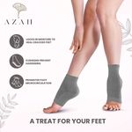 Buy Azah Moisturising Gel Socks for Women & Men | Silicone Pad Socks for Heel Repair | Get Smooth & Soft Heels | Heel Pad for Pain Relief & Cushion Support | Grey - Purplle