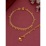 Buy Silvermerc Golden Delicate Chain Payal Anklet - Purplle
