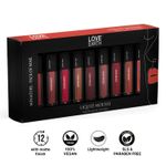 Buy Love Earth Liquid Mousse Miniature Liquid Matte Lipstick - Pack of 9 - Purplle