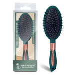 Buy Majestique Oval Shape Detangling Hair Brush | Perfect for Curly Hair, Straight Hair, Wet or Dry Use - Velvet Green - Purplle