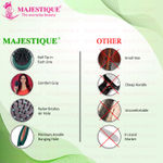 Buy Majestique Oval Shape Detangling Hair Brush | Perfect for Curly Hair, Straight Hair, Wet or Dry Use - Velvet Green - Purplle