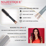 Buy Majestique Crown Series Round Hair Brush | Use as Blow Drying, Styling, Shaping, Wet & Dry - Black - Purplle