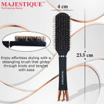 Buy Majestique Crown Series Flat Hair Brush | Use as Detangling, Styling, Blow drying, Shaping, Wet & Dry - Black - Purplle