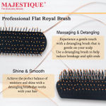 Buy Majestique Crown Series Flat Hair Brush | Use as Detangling, Styling, Blow drying, Shaping, Wet & Dry - Black - Purplle