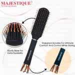 Buy Majestique Crown Series Flat Hair Brush | Use as Detangling, Styling, Blow drying, Shaping, Wet & Dry - Black - Purplle