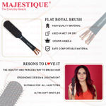 Buy Majestique Crown Series Flat Hair Brush | Use as Detangling, Styling, Blow drying, Shaping, Wet & Dry - Black - Purplle