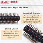 Buy Majestique Pro Roller Round Hair Brush | Soft Synthetic Bristles | Use as Blow Drying, Hair Styling , Wet & Dry - Black - Purplle