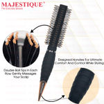 Buy Majestique Pro Roller Round Hair Brush | Soft Synthetic Bristles | Use as Blow Drying, Hair Styling , Wet & Dry - Black - Purplle
