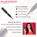 Buy Majestique Pro Roller Round Hair Brush | Soft Synthetic Bristles | Use as Blow Drying, Hair Styling , Wet & Dry - Black - Purplle