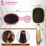 Buy Majestique Hair Brush Set - Professional Paddle Detangling Hairbrush, Wide-tooth and Tail Comb, Suitable for All Hair Types - 4Pcs/Multicolor - Purplle