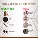 Buy Majestique Hair Brush Set - Professional Paddle Detangling Hairbrush, Wide-tooth and Tail Comb, Suitable for All Hair Types - 4Pcs/Multicolor - Purplle
