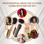 Buy Majestique Hair Brush Set - Professional Paddle Detangling Hairbrush, Wide-tooth and Tail Comb, Suitable for All Hair Types - 4Pcs/Multicolor - Purplle