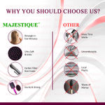 Buy Majestique Professional Hair Brush Set, Large and Small Paddle Hair Brush With Wide-tooth and Tail Comb Suit for Women Men and Kids - 4Pcs/Purple - Purplle