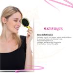 Buy Majestique Professional Hair Brush Set, Large and Small Paddle Hair Brush With Wide-tooth and Tail Comb Suit for Women Men and Kids - 4Pcs/Purple - Purplle