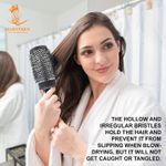 Buy Majestique Professional Large Hot Curling Round Hair Brush Set - Nylon Bristles and Rubber-Grip Handle for Blow-Dry Styling - Purplle