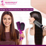 Buy Majestique Professional Hair Brush Set | Detangling, Vent, and Blow Dry Brushes | Soft Nylon Bristles for All Types Style - 3Pcs/Multicolor - Purplle
