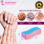 Buy Majestique Professional Manicure Set - Long Nail Filer, Pin hole Nail Filer with 4 Action Nail Buffer Perfect Set for Finger & Toe Nail Care - 3Pcs/Multicolor - Purplle