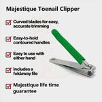 Buy Majestique 3Pcs Nail Clipper Set | Stainless Steel Toenails Clippers & Nail File Sharp - Color May Vary - Purplle