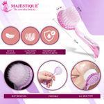 Buy Majestique Facial Cleansing Brush | Makeup Skincare Removal | Face Wash Brush | Remove Blackheads and Massage Skin Cleansing - 2Pcs/Multicolor - Purplle
