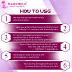 Buy Majestique Facial Cleansing Brush | Makeup Skincare Removal | Face Wash Brush | Remove Blackheads and Massage Skin Cleansing - 2Pcs/Multicolor - Purplle