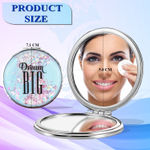 Buy Majestique Glitter Round Makeup Mirror | Portable Double-Sided 1X/2X Magnifying | Cosmetic Mirror Without Distortion - 1Pc/Multicolor - Purplle