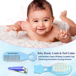 Buy Majestique Baby Grooming Set - Baby Hair Brush, Comb and Nail Cutter Set for Newborns & Toddlers - Blue - Purplle